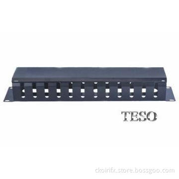 19 Inch Horizontal Cable Management Panel / Wire Cable Mana